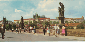 Praha - Pohled z Karlova mostu na Pražský hrad (pohled)