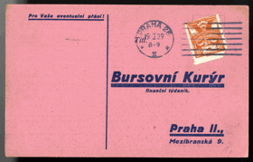 Reklama - Bursovní Kurýr (pohled)