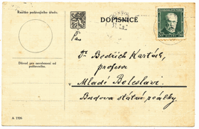 Korespondenční lístek - dopisnice (pohled)