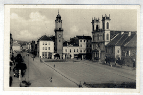 Banská Bystrica - náměstí a městská věž (pohled)