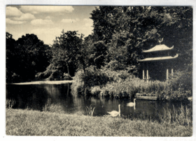 Kroměříž - Divoký rybník v Podzámecké zahradě (pohled)