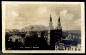 Brno - pohled na Špilberk (pohled)
