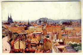 Brno - Celkový pohled z Křenové ulice (pohled)