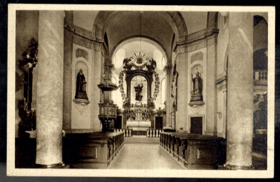 Kutná Hora - Kostel Nejsvětějšího srdce Páně - pohled na oltář (pohled)