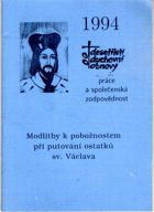 Modlitby k pobožnostem při putování ostatků sv. Václava