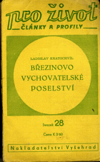 Březinovo vychovatelské poselství