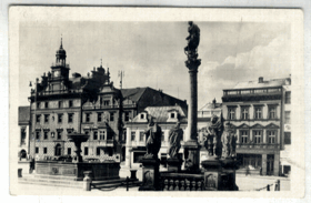 Kolín - náměstí - Mariánský sloup (pohled)