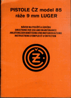 Pistole ČZ model 85 ráže 9 mm LUGER