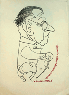 Karikatura Miloš Korbel - J. Košvanec