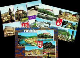 Konvolut pohlednic - Děčín 3 ks (pohled)