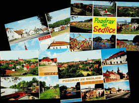 Konvolut pohlednic - Sedlice 4 ks (pohled)