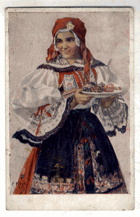 Dívka s kraslicemi (pohled)