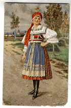 Dívka v kroji (pohled)