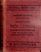 Kapesní slovník německo-český a česko-německý. I. Díl německo-český