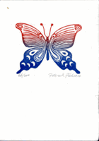 Zdeněk Fuksa - motýl - litografie