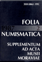 Folia numismatica 2 - supplementum ad Acta Musei Moraviae
