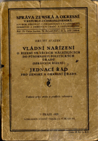 Vládní nařízení o řízení ve věcech náležejících do působnosti politických úřadů ...