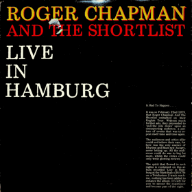 LP - Roger Chapman - Live In Hamburg