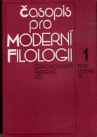 Časopis pro moderní filologii 1.