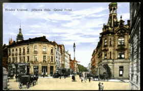 Hradec Králové - Jiříkova třída - Grand Hotel (pohled)