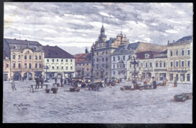 Kolín - severní strana náměstí (pohled)