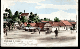 Cerhenice, pozdrav (pohled)