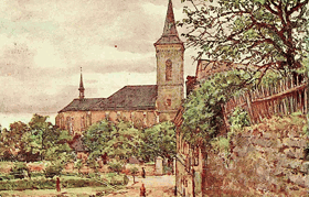 Fr. Jelínek - Kutná Hora - Kostel Sv. P. Marie na náměstí (pohled)