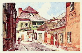 Jaroslav Šetelík - Kutná Hora - Z jezuitské uličky (pohled)